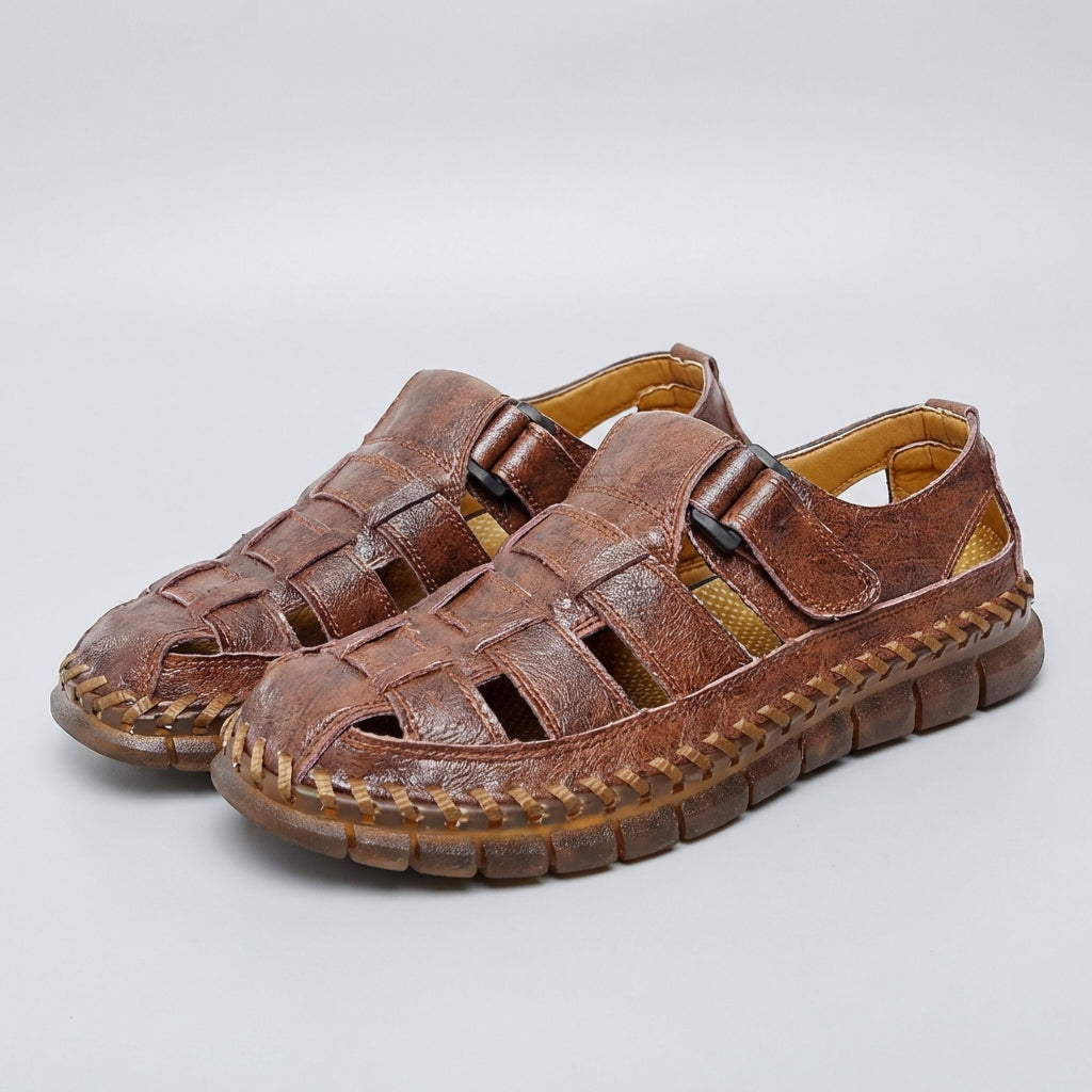 Valoria | Woven Leather Fisherman Sandals