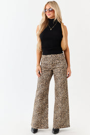 Savara | Tall Leopard Wide-Leg Jeans