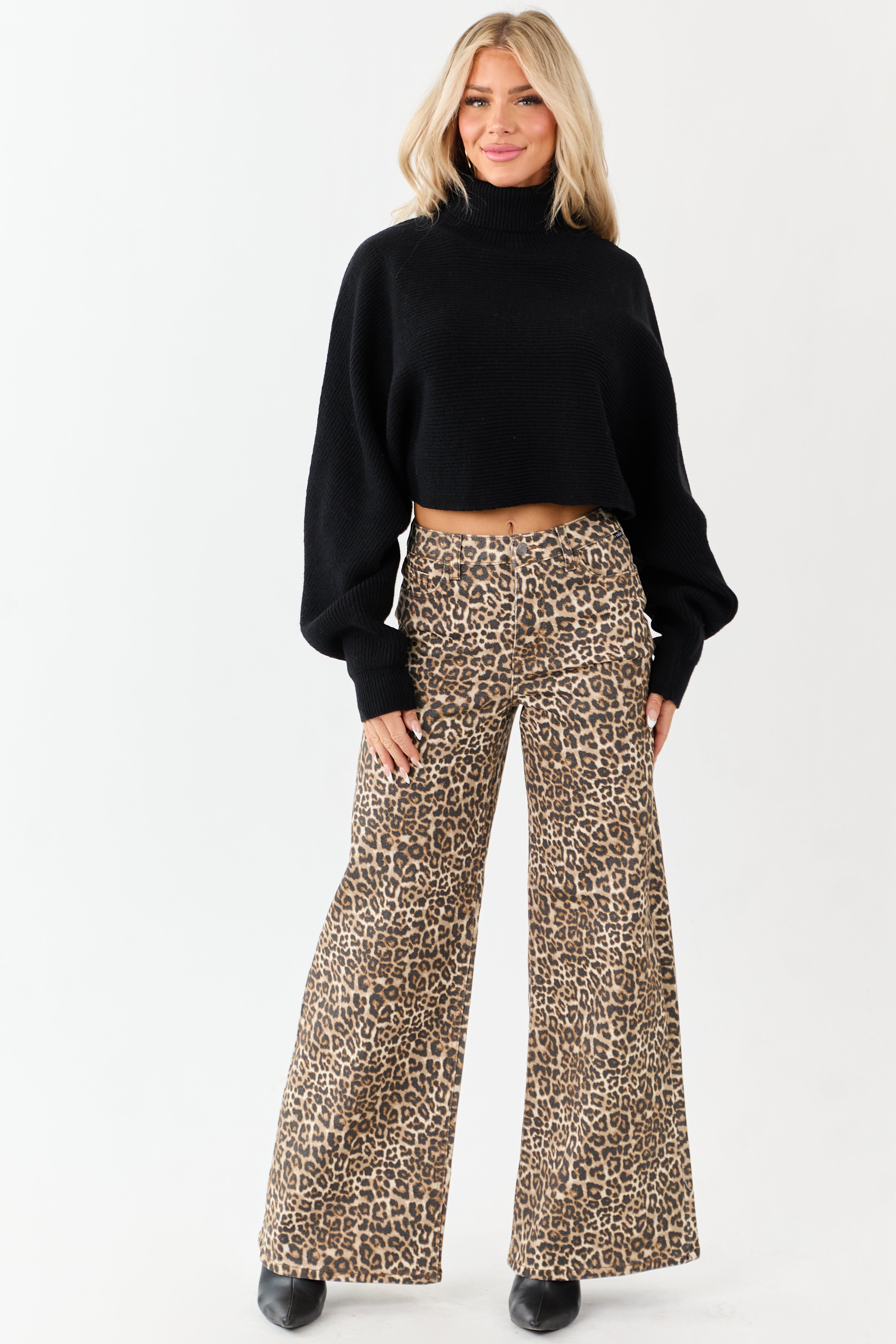 Savara | Tall Leopard Wide-Leg Jeans