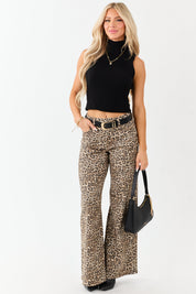 Savara | Tall Leopard Wide-Leg Jeans