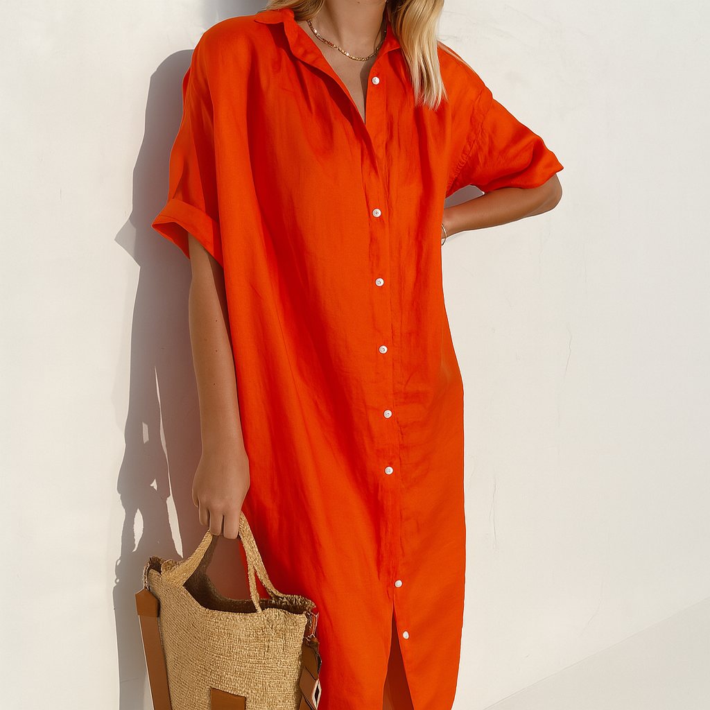 Seravine - Women’s Linen Shirt Dress