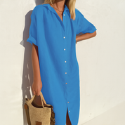 Seravine - Women’s Linen Shirt Dress