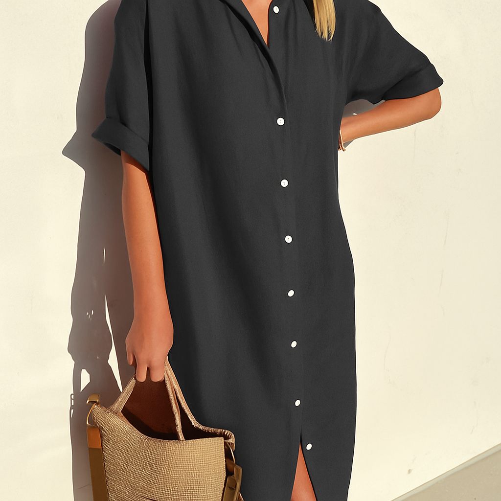 Seravine - Women’s Linen Shirt Dress
