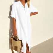 Seravine - Women’s Linen Shirt Dress