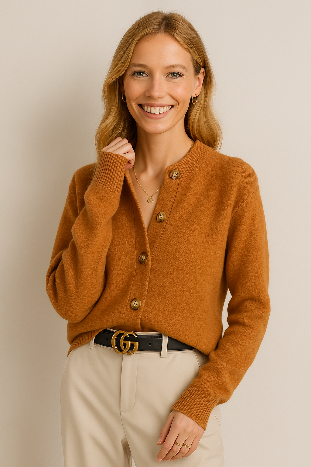 Valmera - Women’s Cashmere Button Cardigan