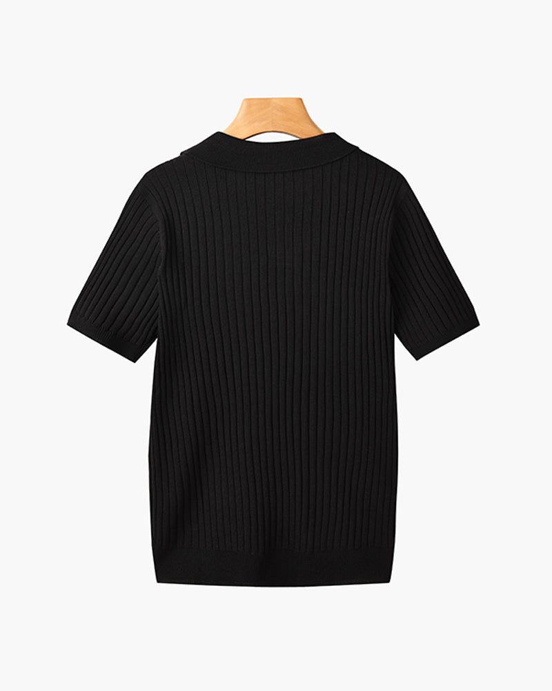 Ravello | Men’s Cotton Blend V-Neck Polo Shirt