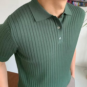 Rivello | Men’s Ribbed Cotton Polo Shirt