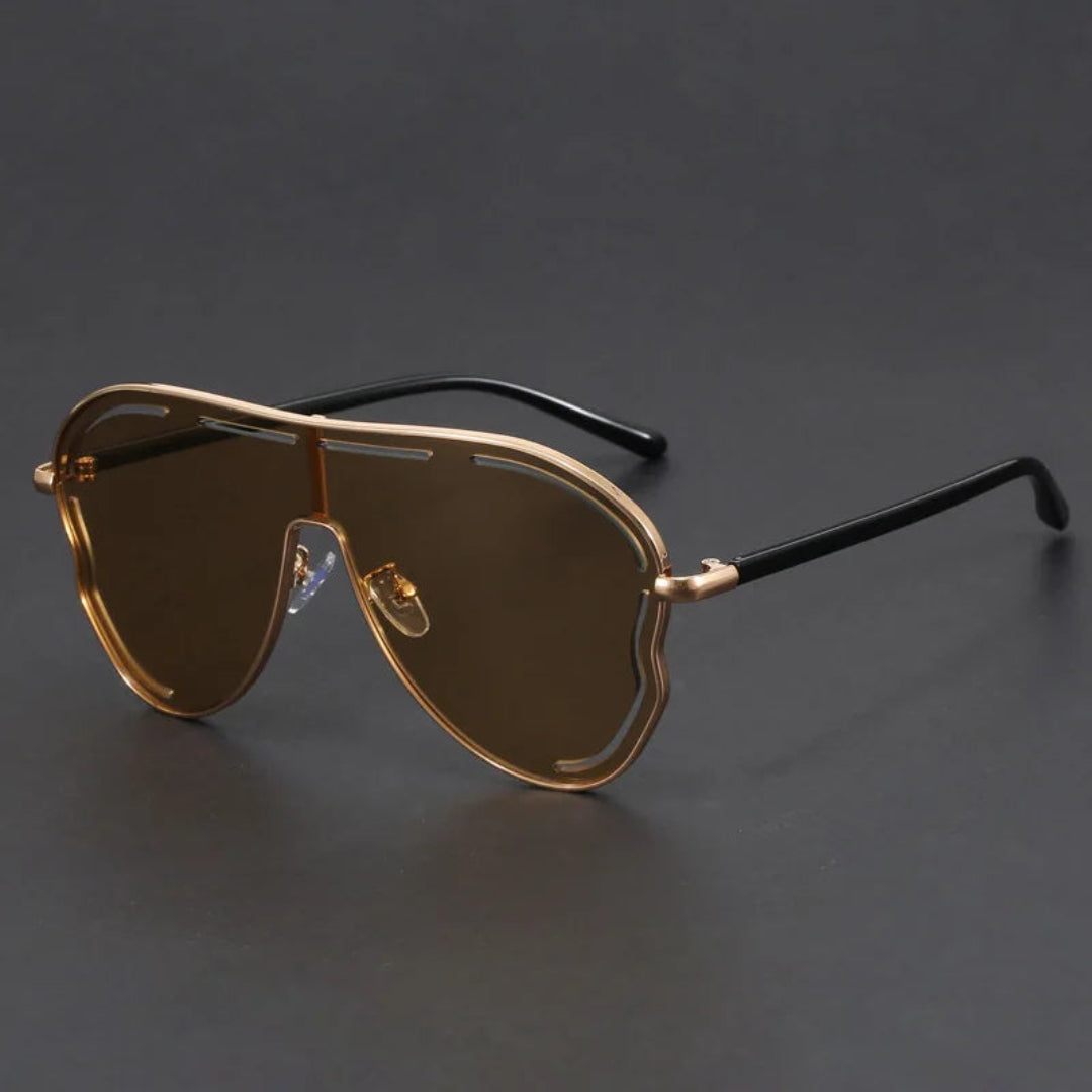 Damian_Aviator_Sunglasses_Champagne_Side_FlatLay.jpg