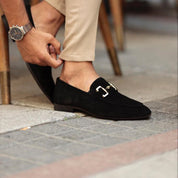 Laurent | Suede Horsebit Loafers for Men