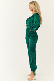 Veloria | Smocked Waist Dolman Jumpsuit