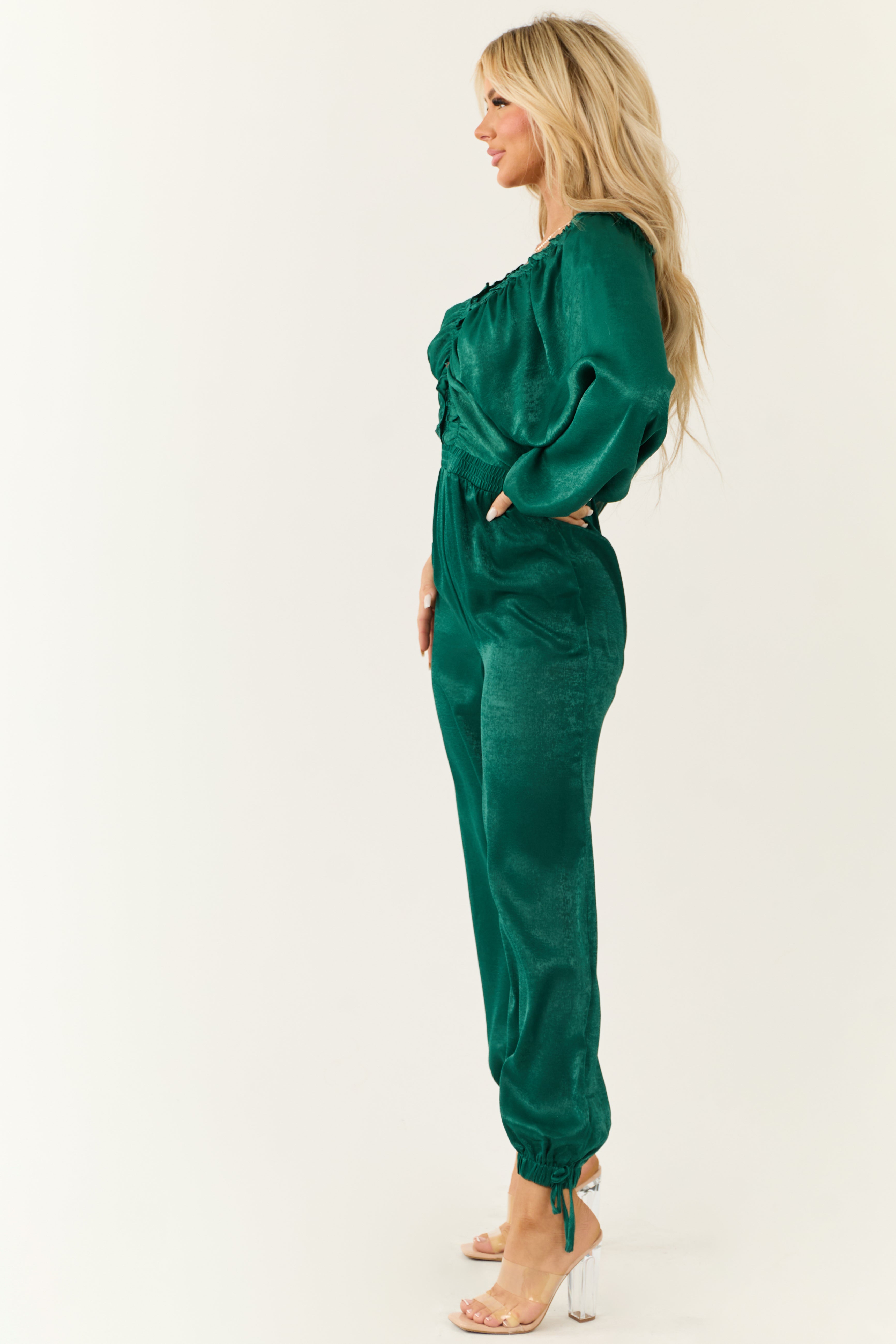 Veloria | Smocked Waist Dolman Jumpsuit