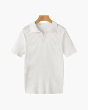 Ravello | Men’s Cotton Blend V-Neck Polo Shirt