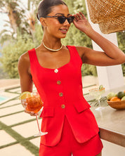 Nivara | Buttoned Vest Romper