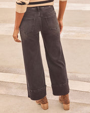 Vireza | Wide Cuffed Stretch Denim Jeans