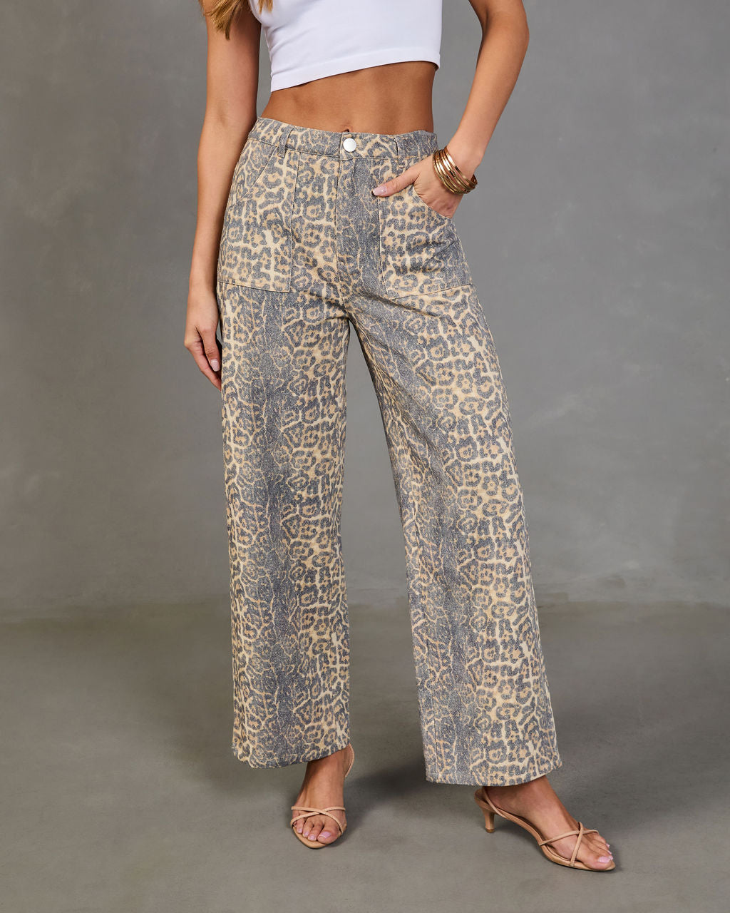 Levara | Vintage Leopard Twill Pants