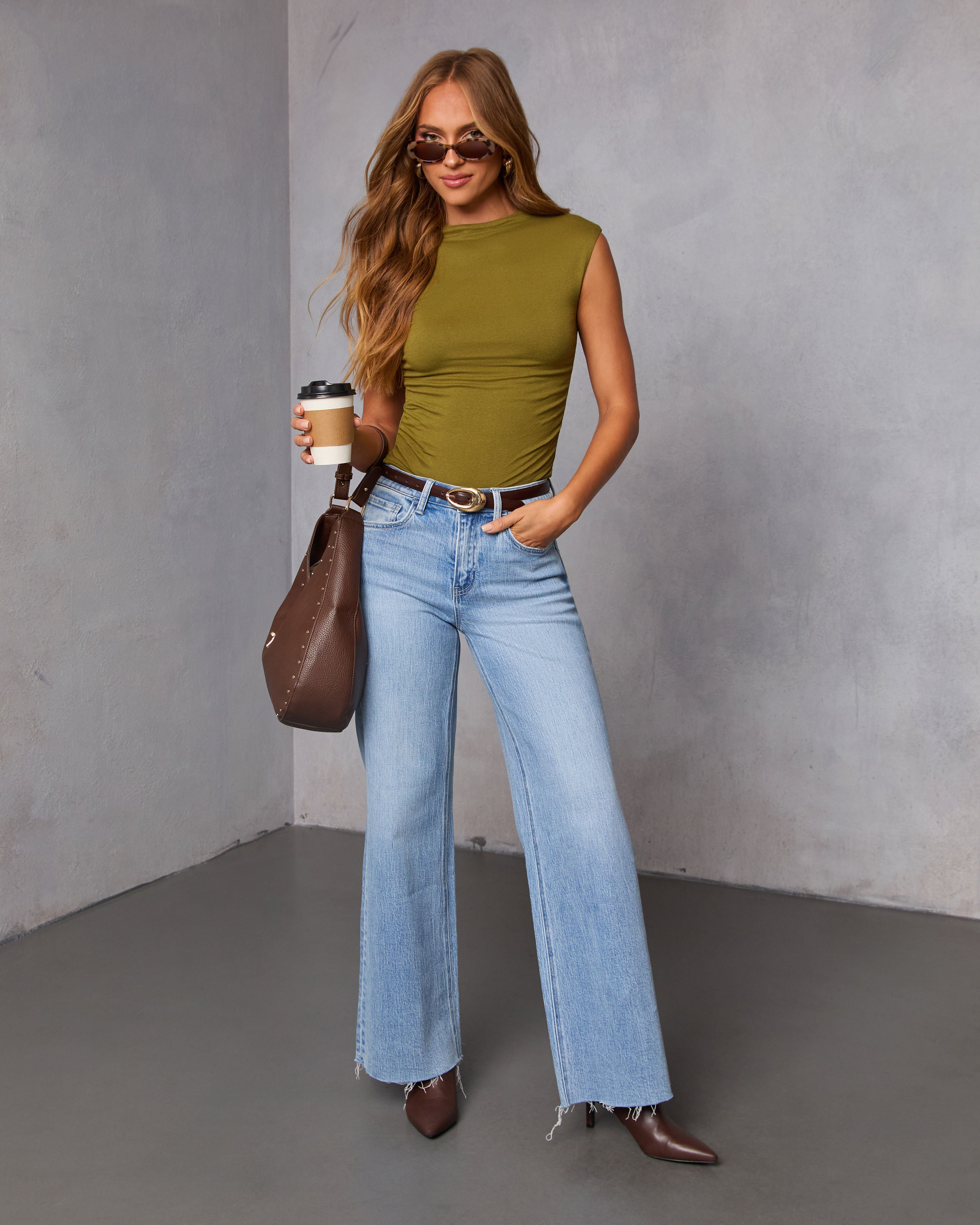 Arlina | Cropped Mock Neck Tank