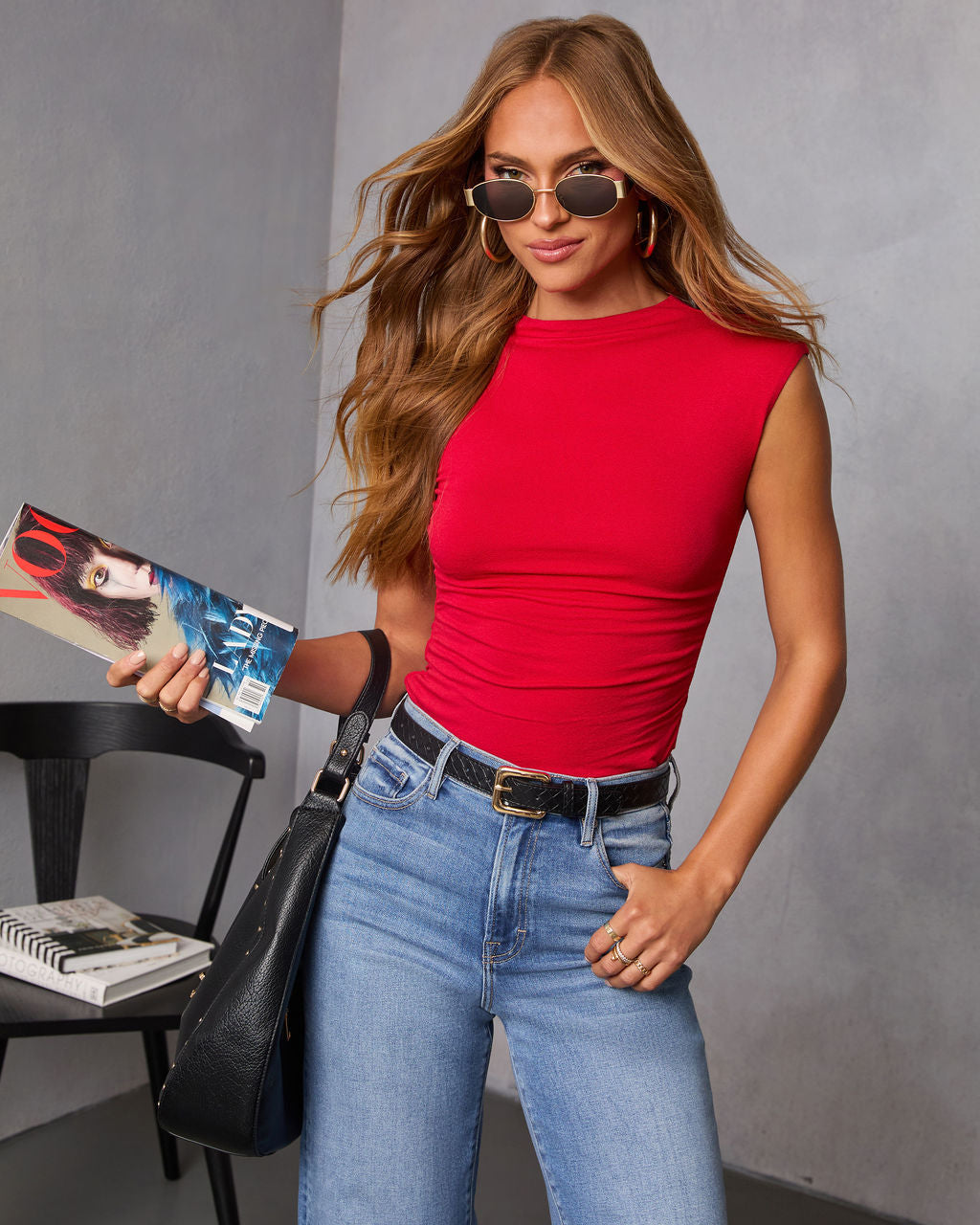 Arlina | Cropped Mock Neck Tank