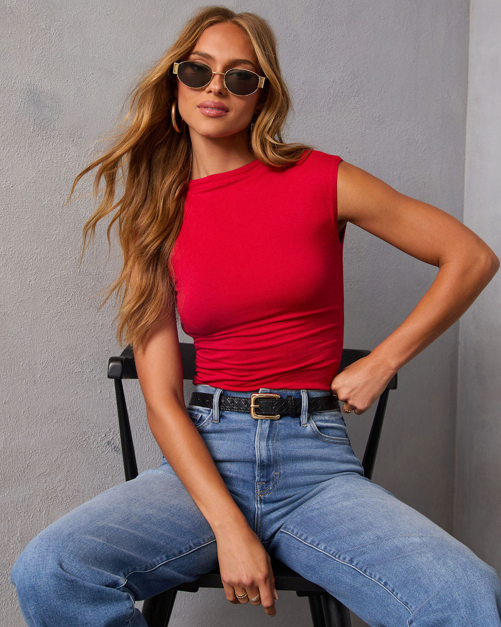 Arlina | Cropped Mock Neck Tank