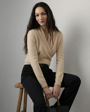 Elvoro | Cashmere Crossover Collar Sweater