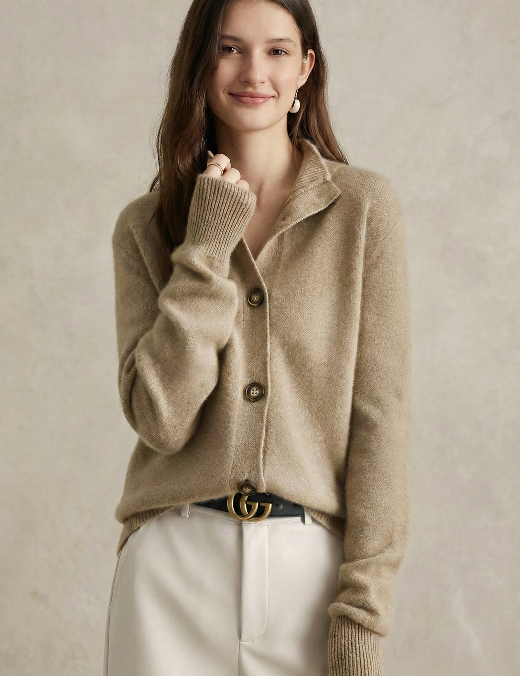 Valmera - Women’s Cashmere Button Cardigan