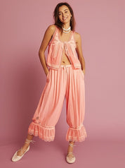 Aveline - Women’s Lace Trim Cotton Set