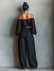 Aveline | Women’s Linen Blend Two-Piece Pants Set