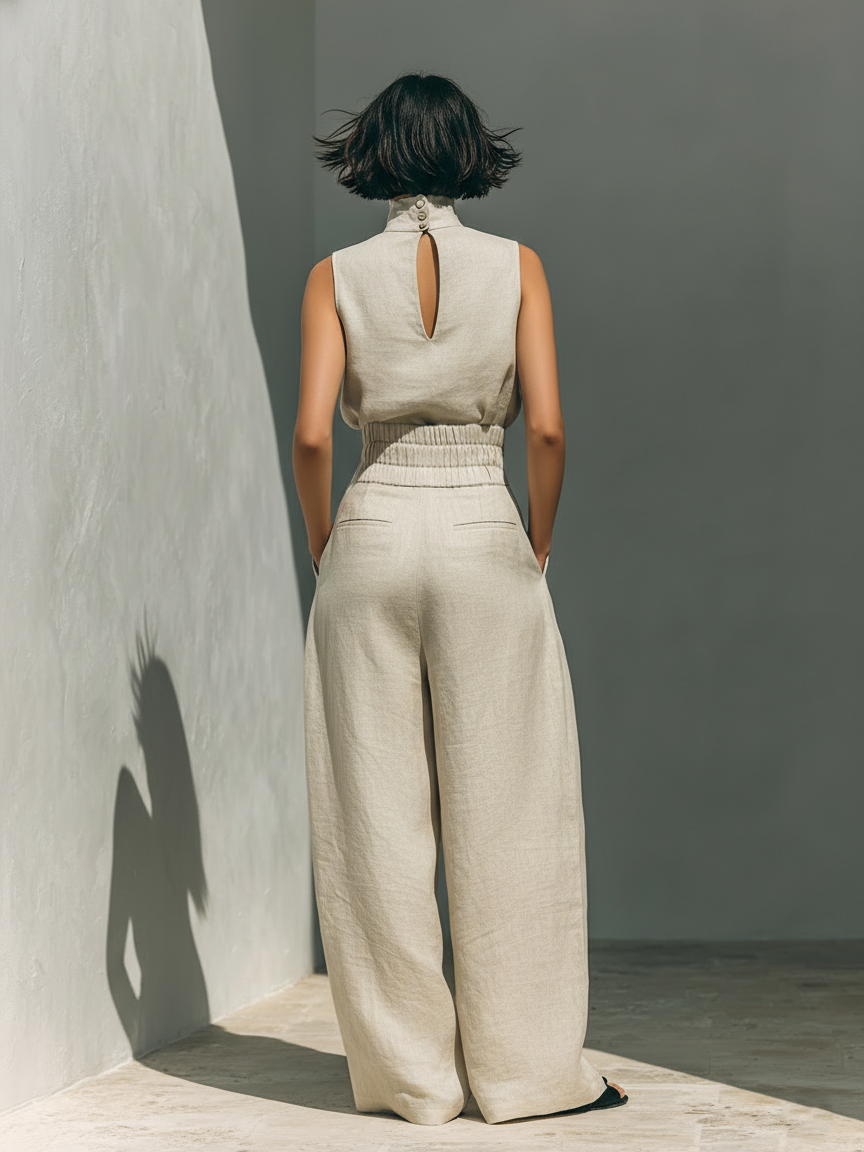 Linara | Cotton-Linen Wide-Leg Set