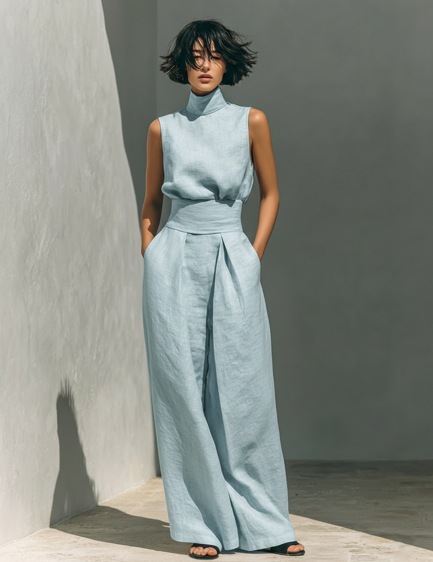 Linara | Cotton-Linen Wide-Leg Set