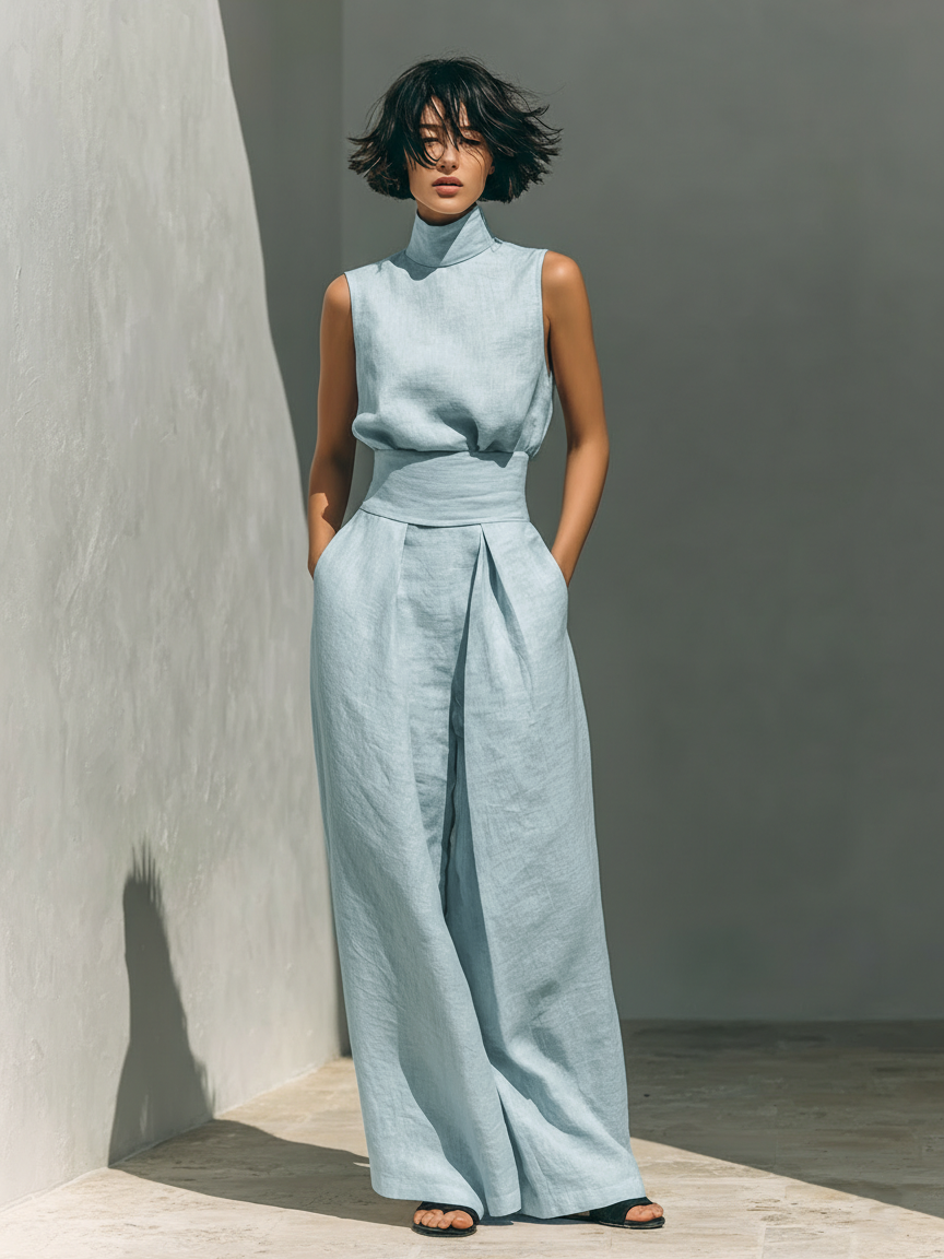 Linara | Cotton-Linen Wide-Leg Set