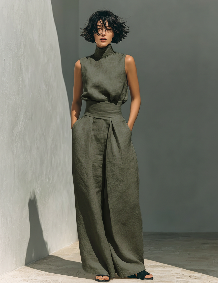 Linara | Cotton-Linen Wide-Leg Set