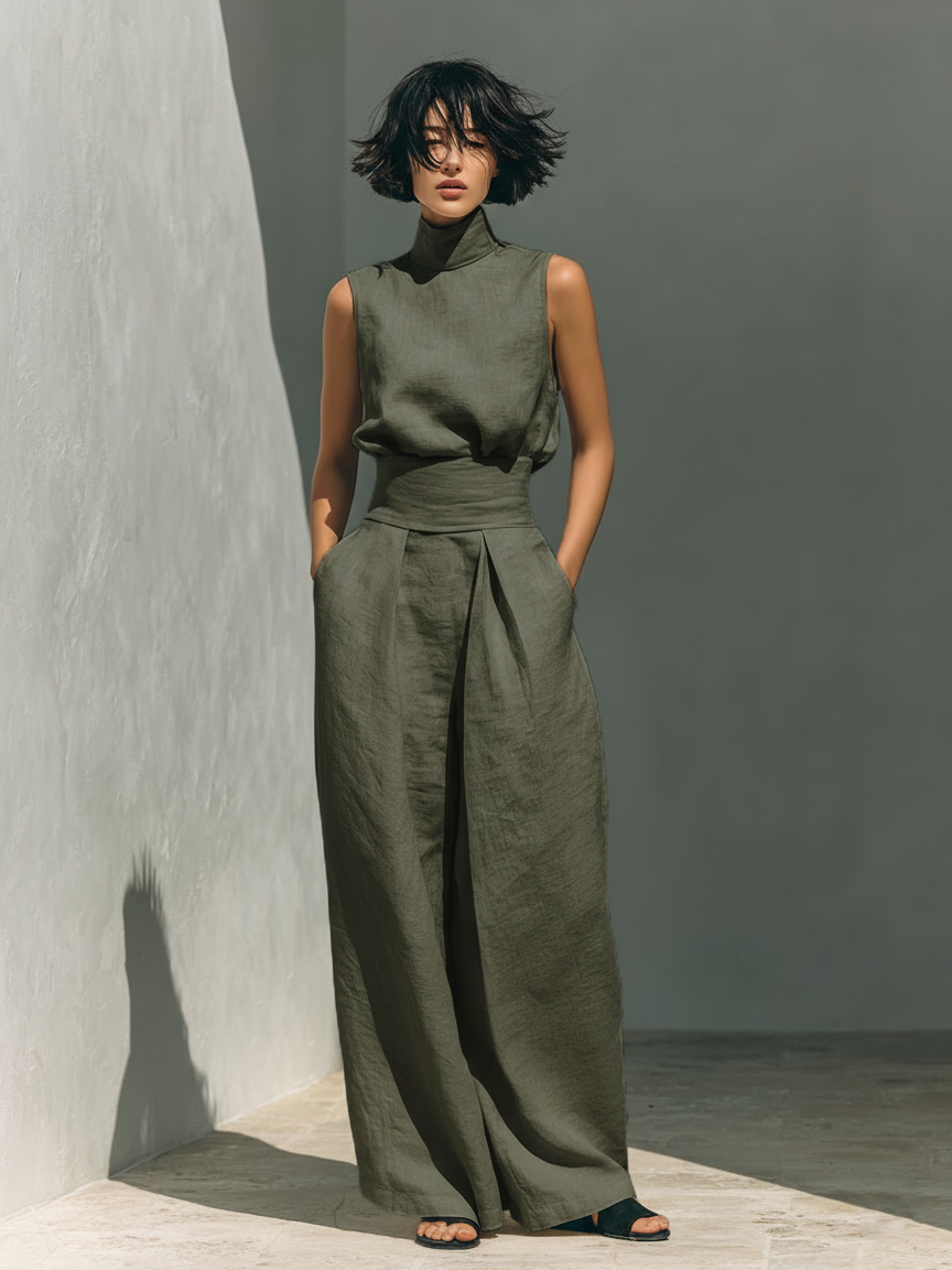 Linara | Cotton-Linen Wide-Leg Set