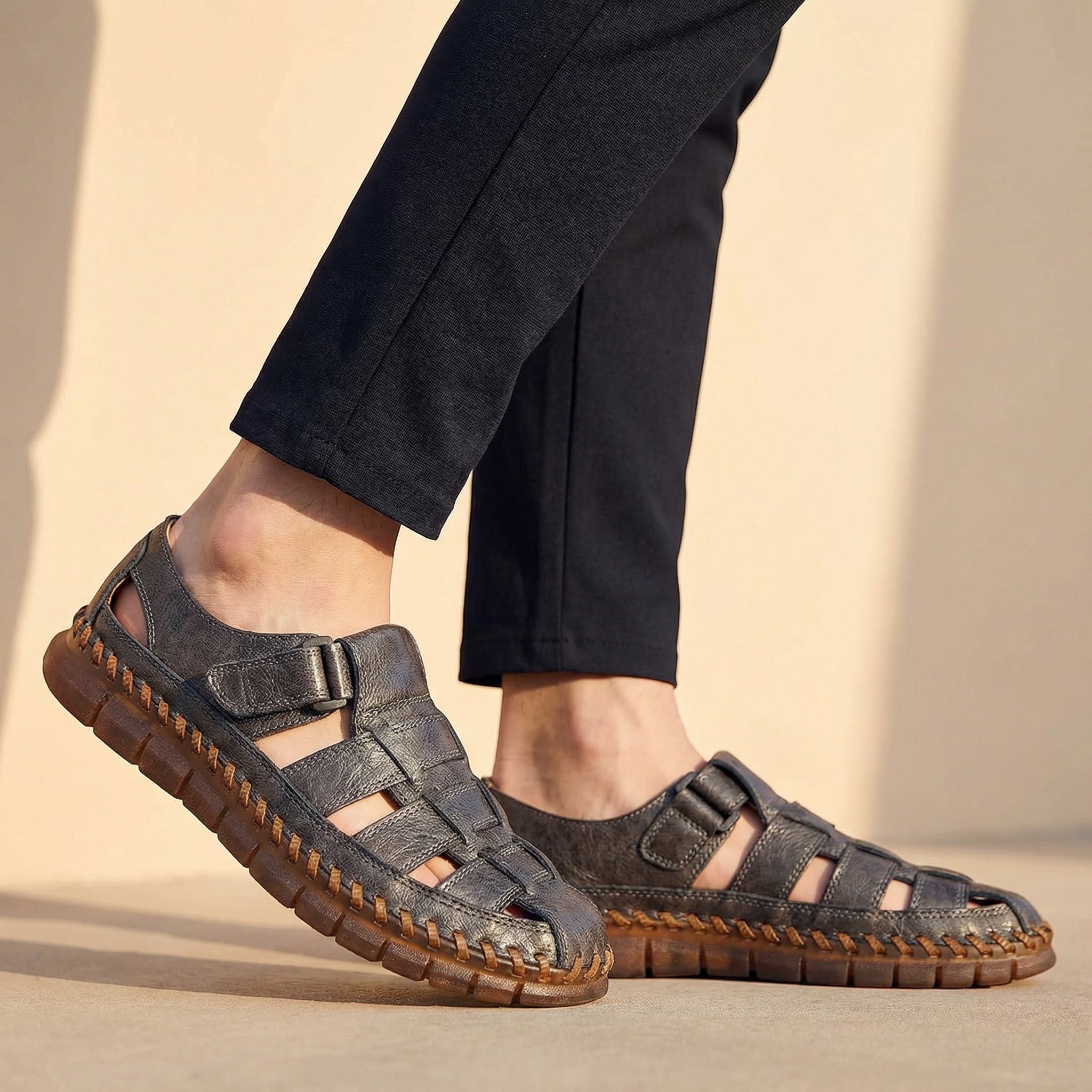 Valoria | Woven Leather Fisherman Sandals