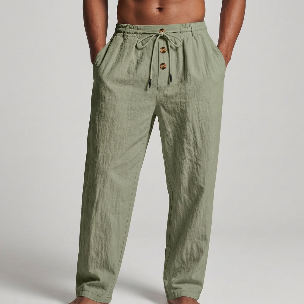 Serelina | Wide-Leg Linen Resort Trousers