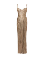 Zerina - Women’s Metallic Corset Maxi Dress