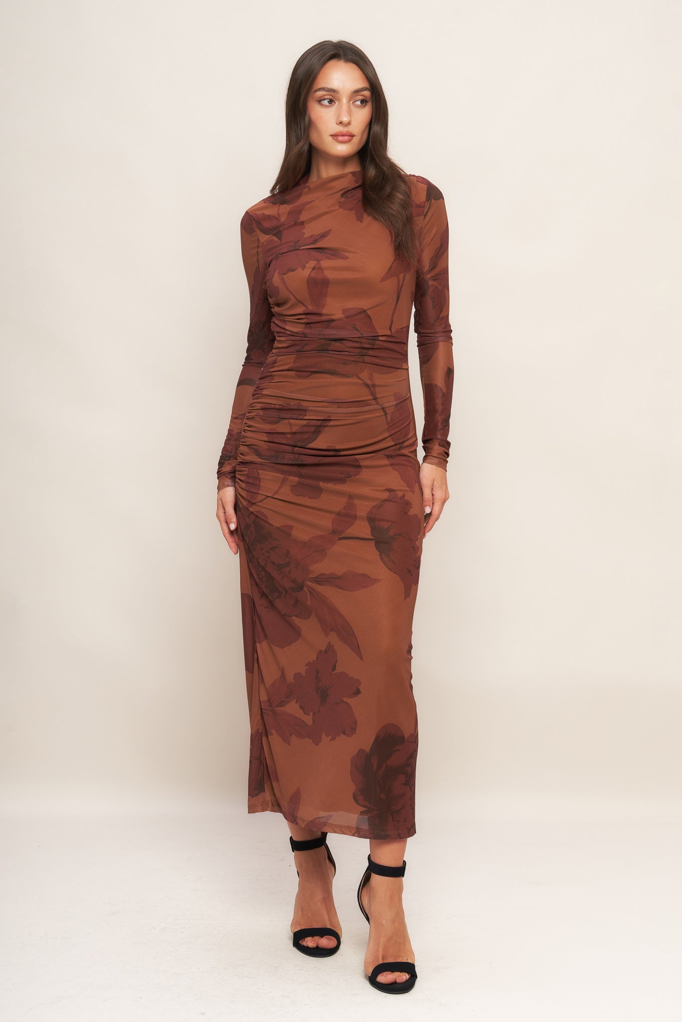 Floriellea | Floral Mesh Midi Dress