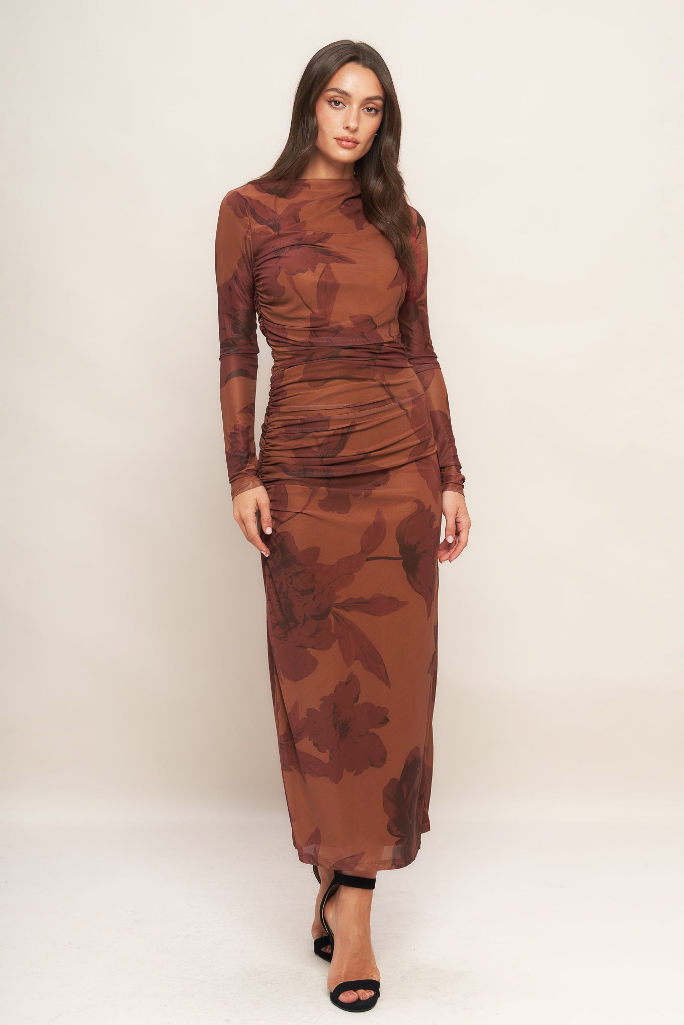 Floriellea | Floral Mesh Midi Dress