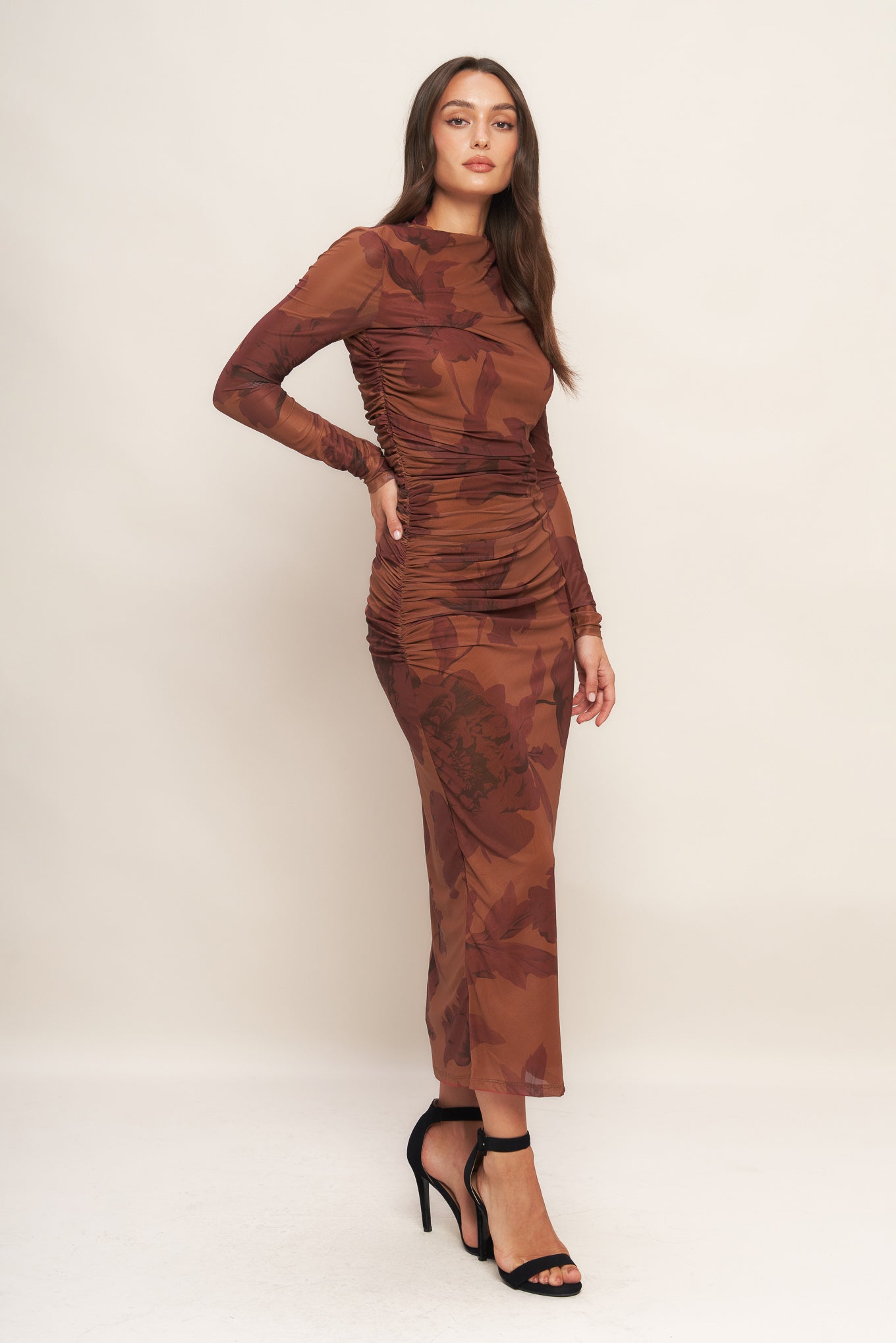 Floriellea | Floral Mesh Midi Dress