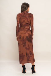 Floriellea | Floral Mesh Midi Dress