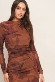 Floriellea | Floral Mesh Midi Dress