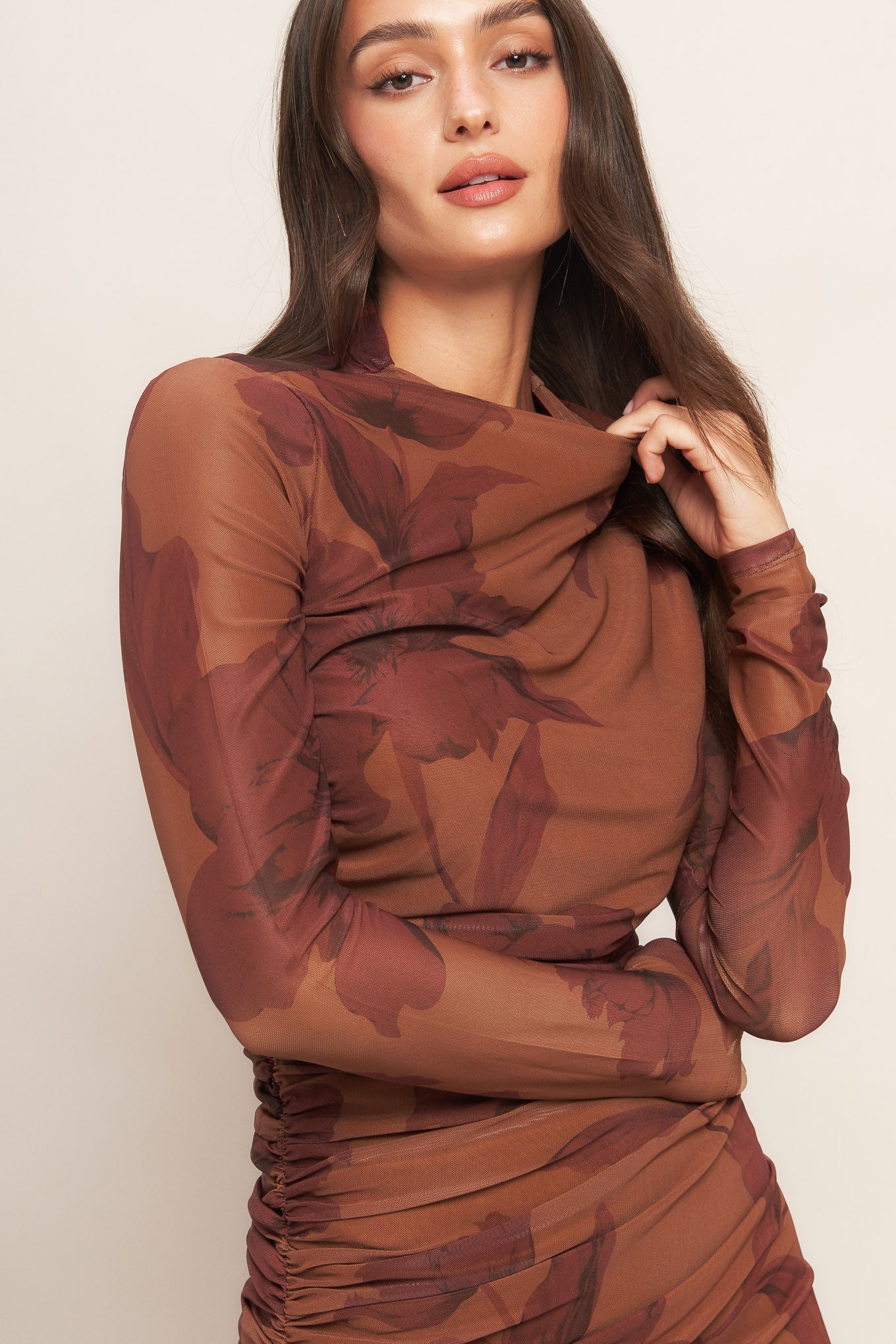Floriellea | Floral Mesh Midi Dress
