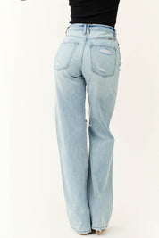 Ravira | High-Rise Distressed Relaxed Jeans