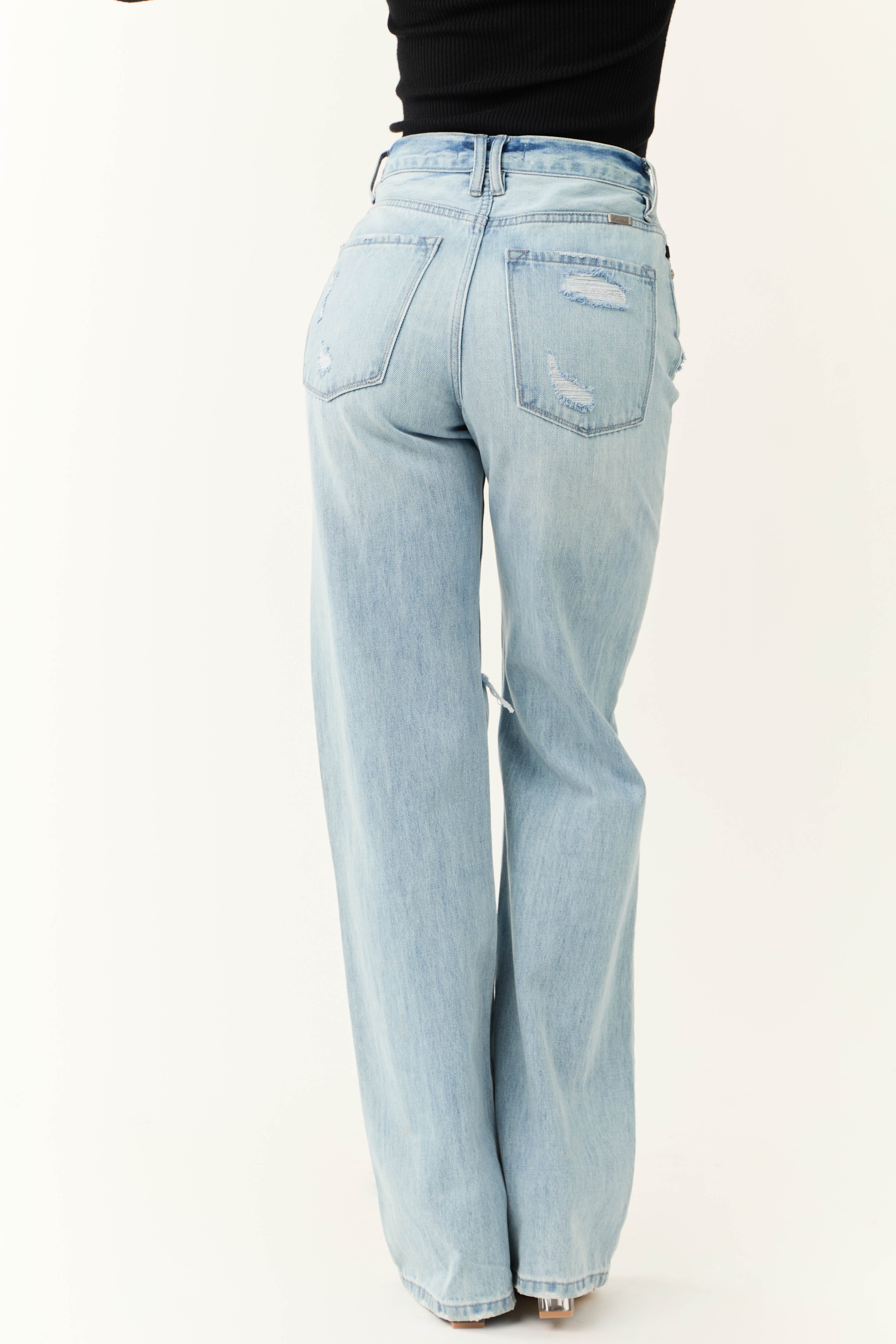 Ravira | High-Rise Distressed Relaxed Jeans