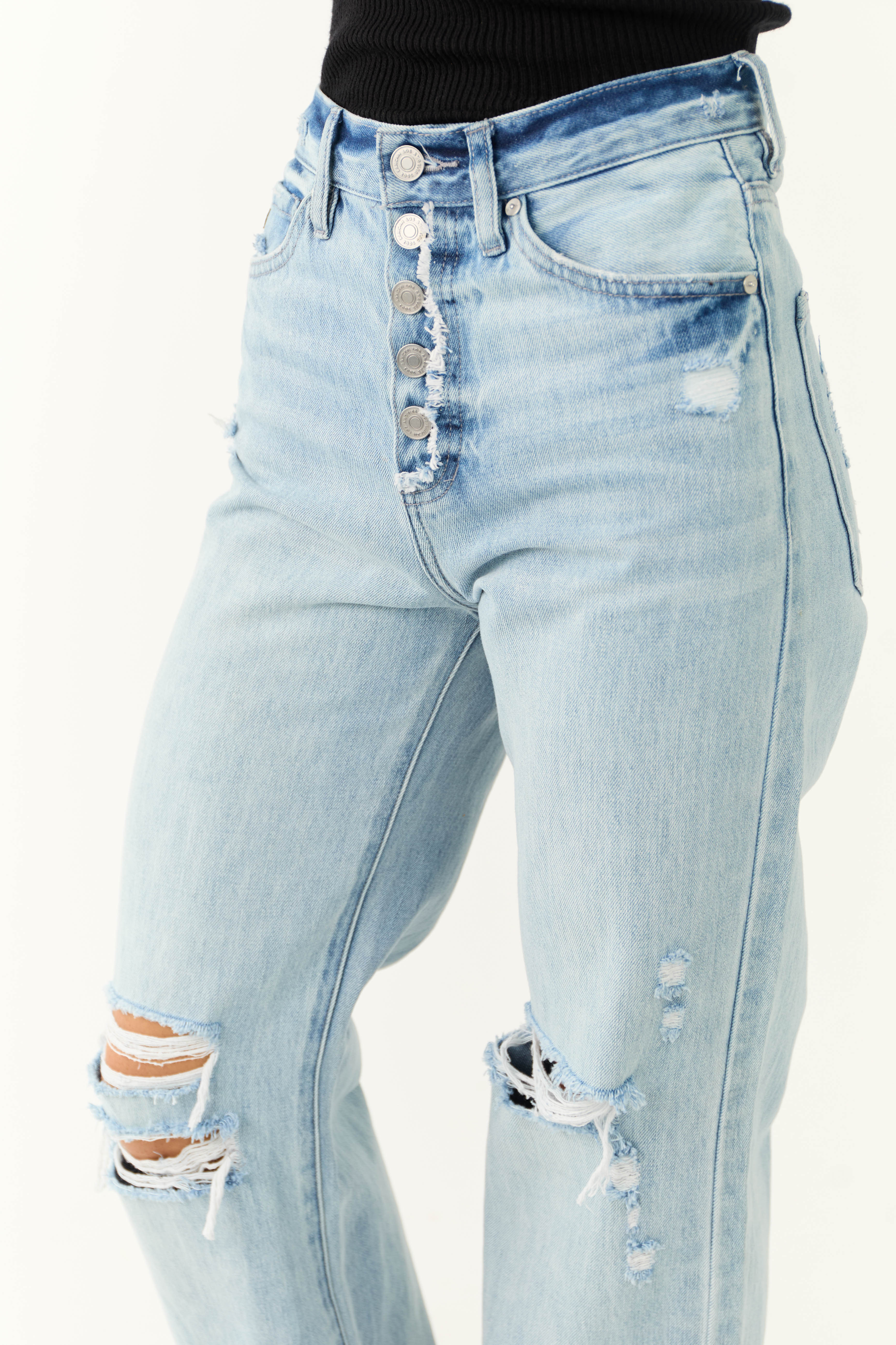 Ravira | High-Rise Distressed Relaxed Jeans