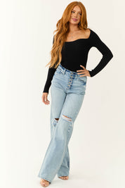 Ravira | High-Rise Distressed Relaxed Jeans