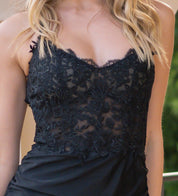 Zerelle | Lace Back Evening Gown