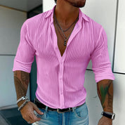 Chase Kingsport | Men’s Milan Striped Lapel Shirt