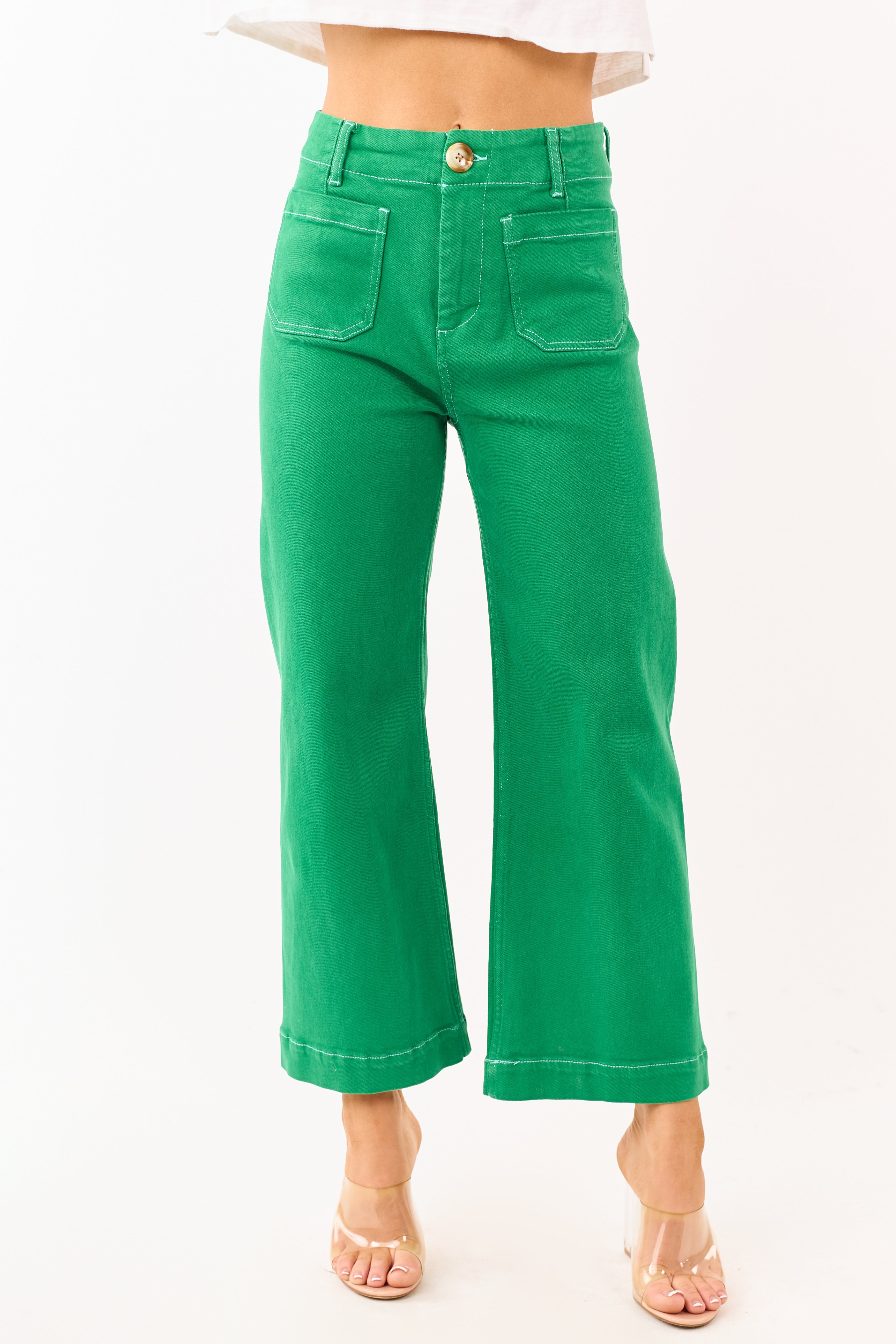Shamora | High-Rise Cropped Wide-Leg Jeans