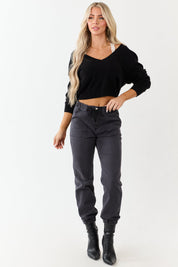 Denara | High-Rise Denim Jogger Pants