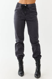 Denara | High-Rise Denim Jogger Pants