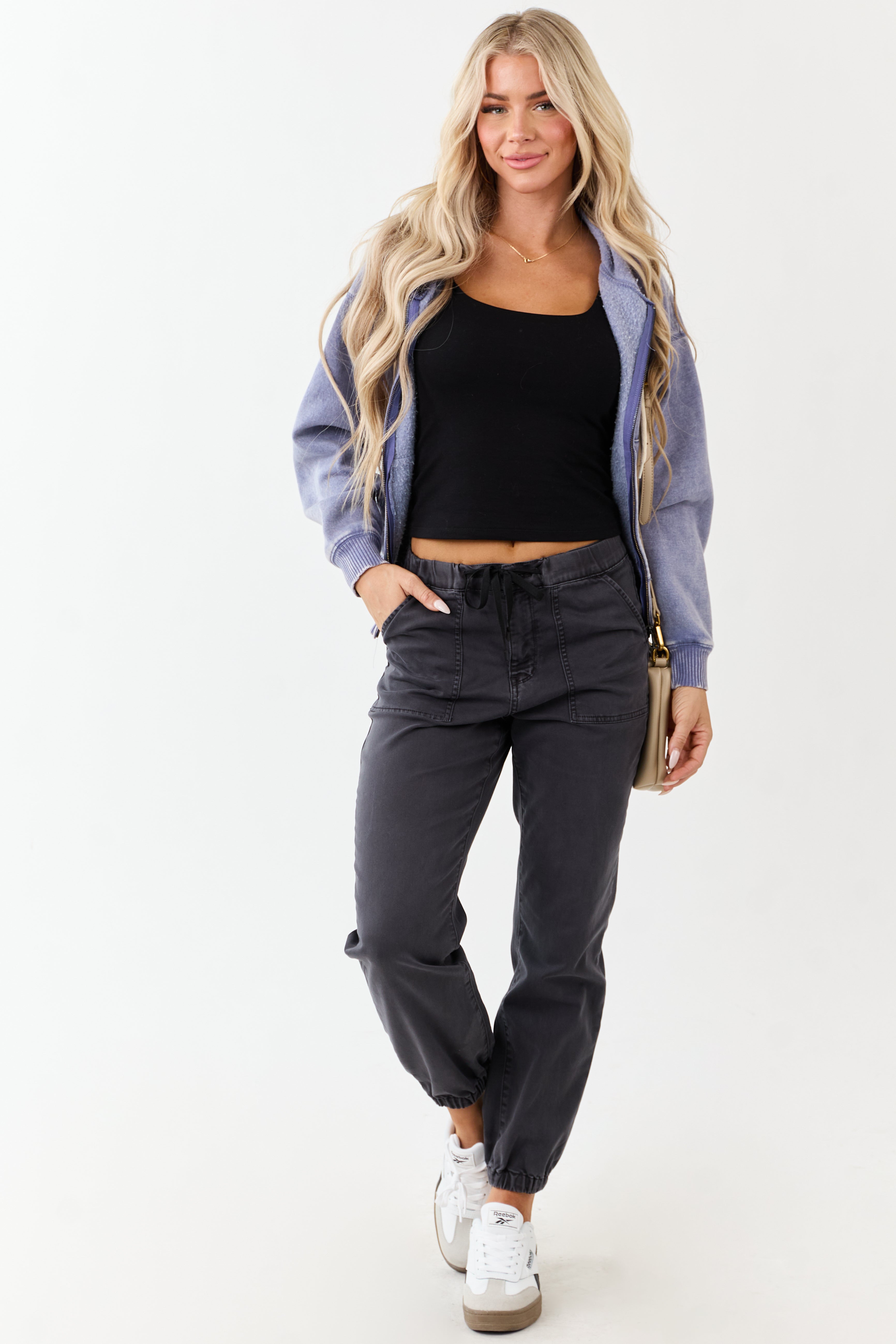 Denara | High-Rise Denim Jogger Pants